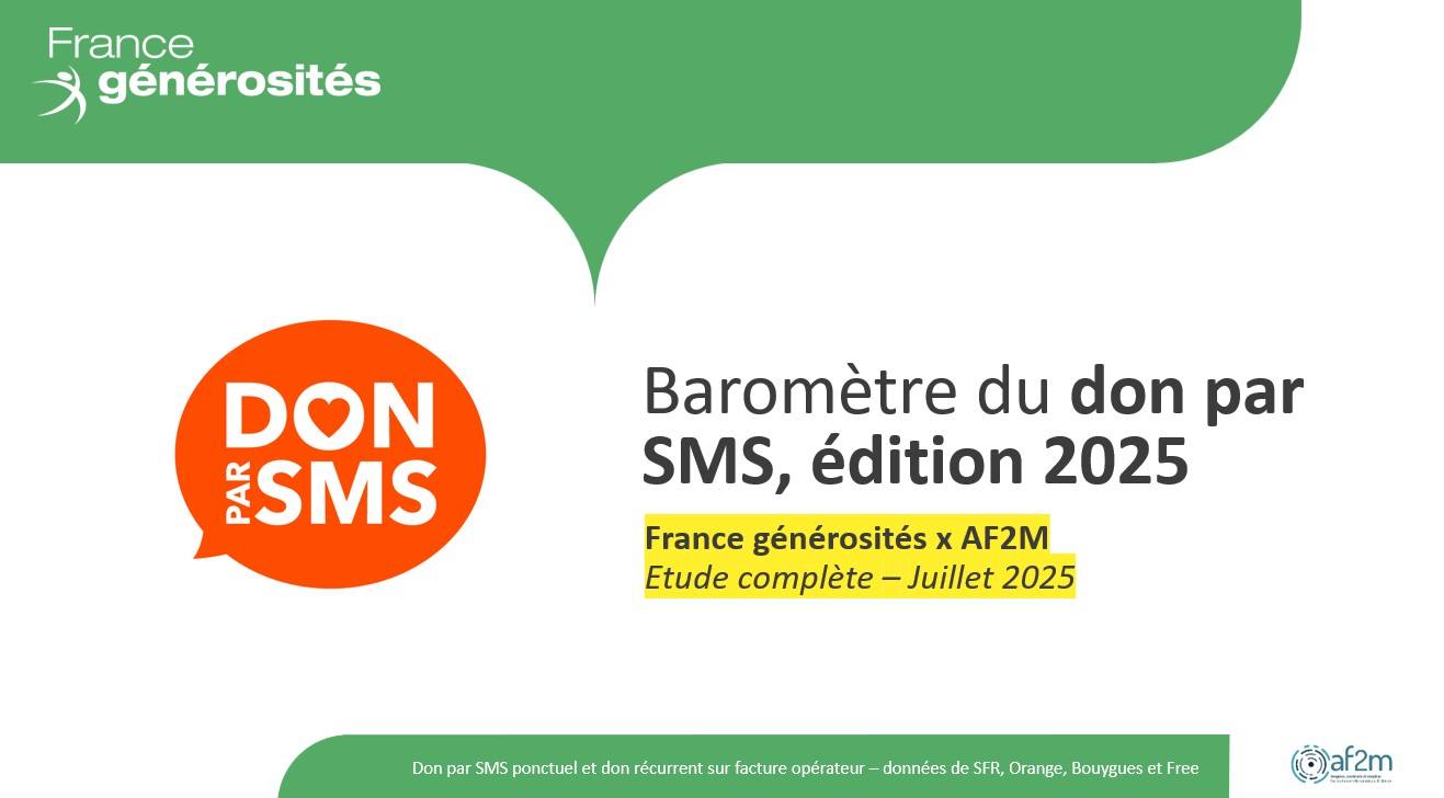 Illustration de l'article : Baromètre du Don par SMS, édition 2025 – AF2M x France générosités