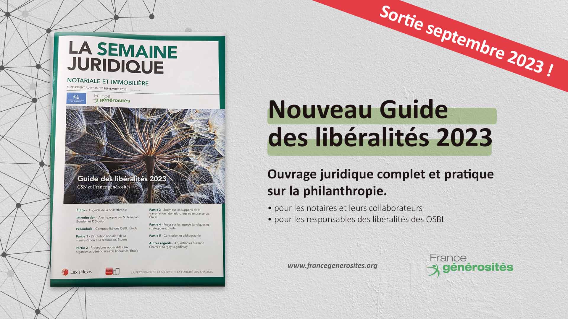 Illustration de l'article : Guide des Libéralités 2023